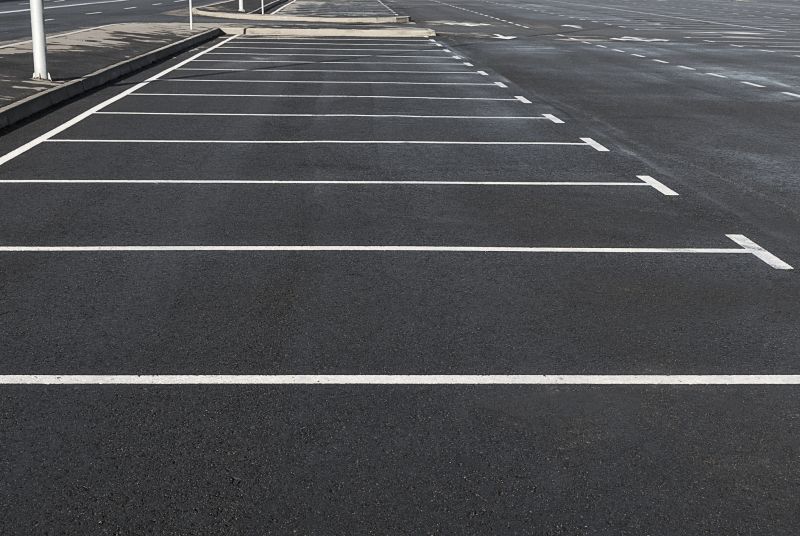 Finished Asphalt Parking Area