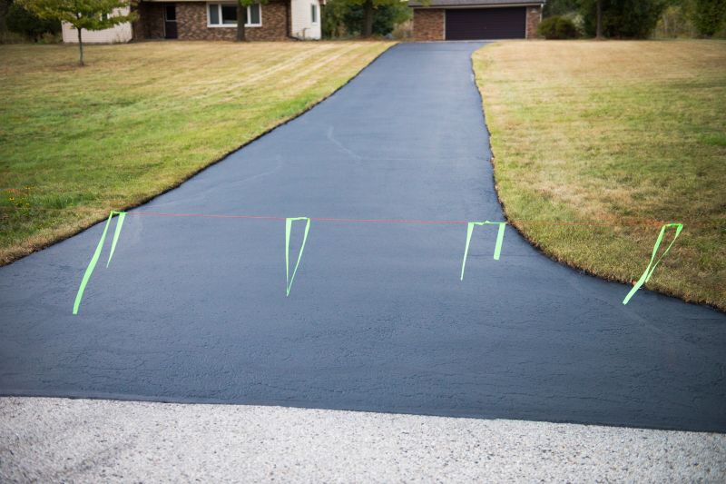Blacktop Driveway with Fresh Sealcoat